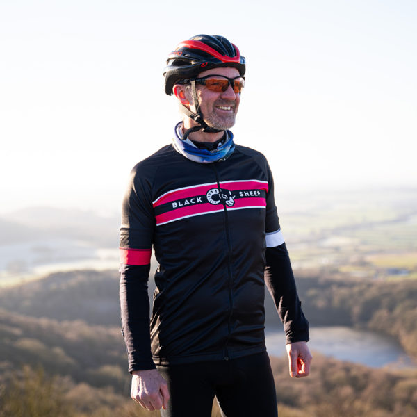 Cycler in Black Sheep Jersey