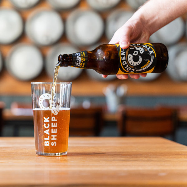 Pouring Golden Ale Pint